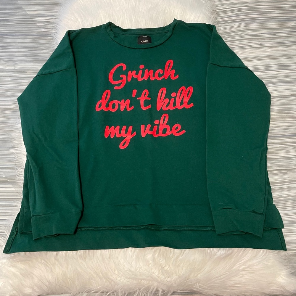 Grinch Dont Kill My Vibe Holiday Long Sleeve Shirt